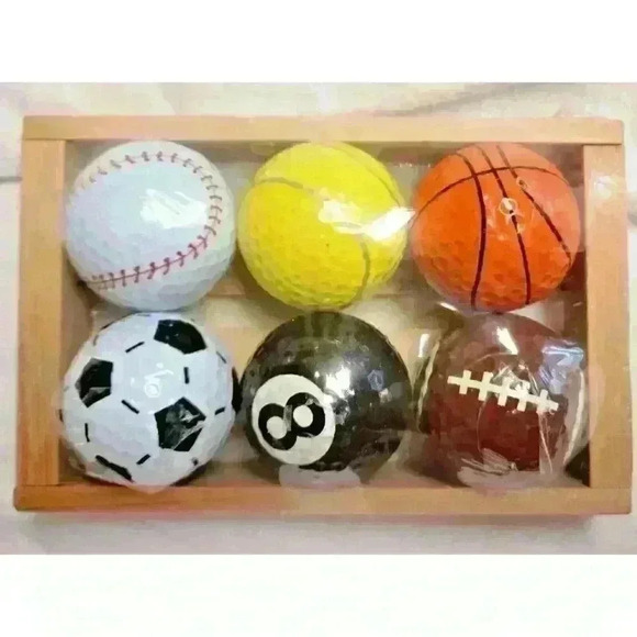 CHARLES KEATH Golf Ball Set of 6 Funny NOVELTY Present Gift Prize (Sports Balls) - Picture 1 of 2